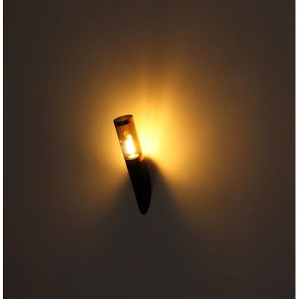 Globo - Iluminação de parede exterior 1xE27/23W/230V IP44 preto/cobre