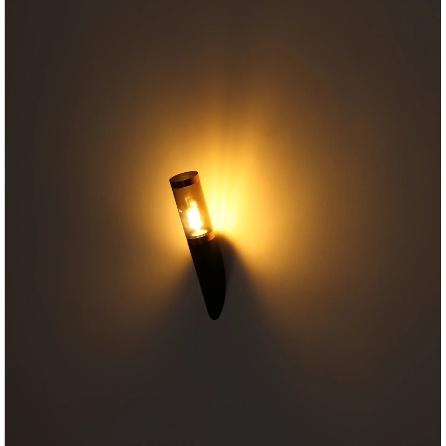 Globo - Iluminação de parede exterior 1xE27/23W/230V IP44 preto/cobre