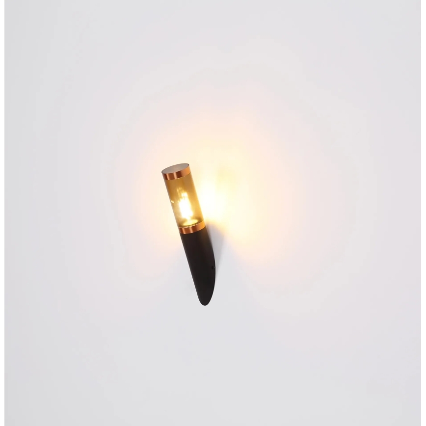 Globo - Iluminação de parede exterior 1xE27/23W/230V IP44 preto/cobre