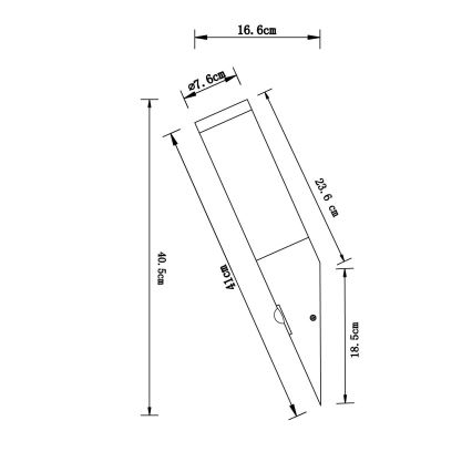 Globo - Luz de exterior 1xE27/60W/230V IP44