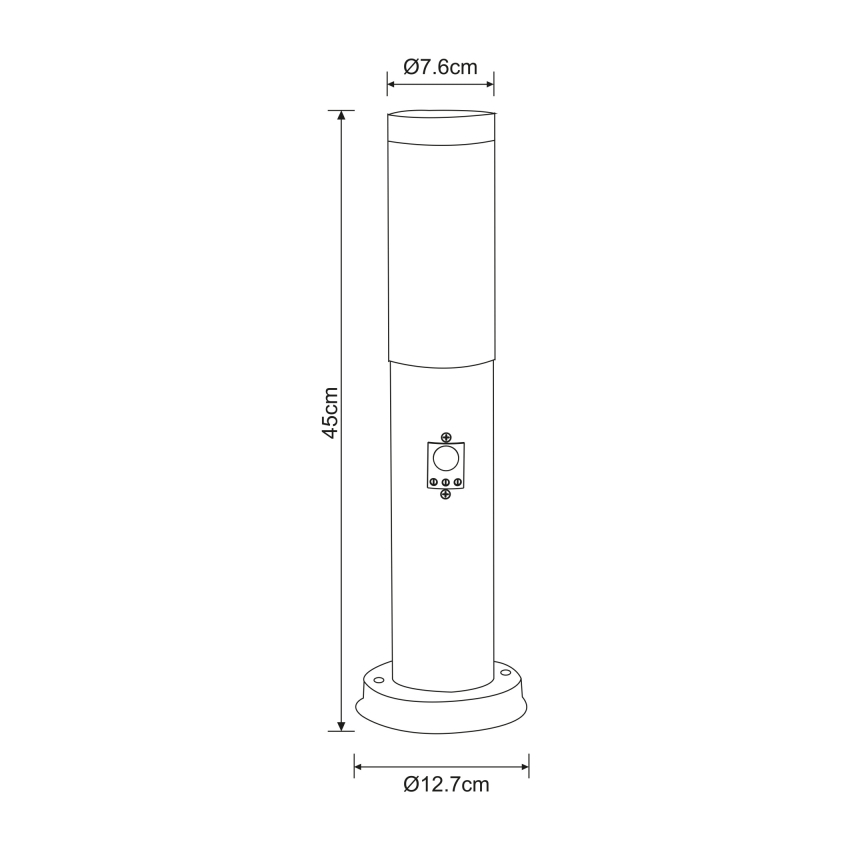 Globo - Luminária exterior com sensor 1xE27/15W/230V 45 cm IP44