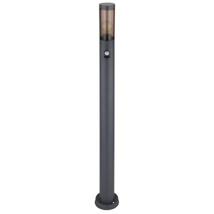 Globo - Candeeiro exterior com sensor 1xE27/15W/230V IP44 110 cm preto