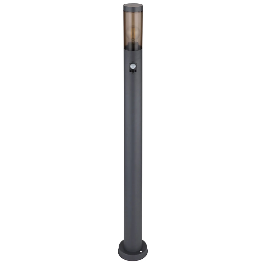 Globo - Candeeiro exterior com sensor 1xE27/15W/230V IP44 110 cm preto