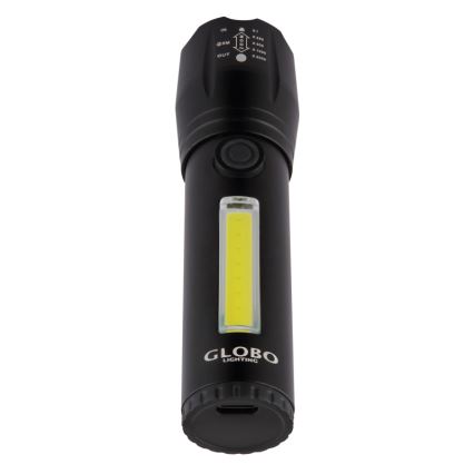 Globo - Lanterna recarregável LED/3W/5V + COB/3W 5500K 1200 mAh