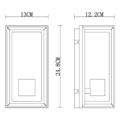 Globo - Iluminação de parede exterior 1xE27/60W/230V IP44 preto