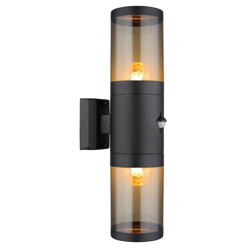 Globo iluminação de parede com sensor 2xE27/40W/230V IP44