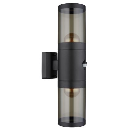 Globo iluminação de parede com sensor 2xE27/40W/230V IP44