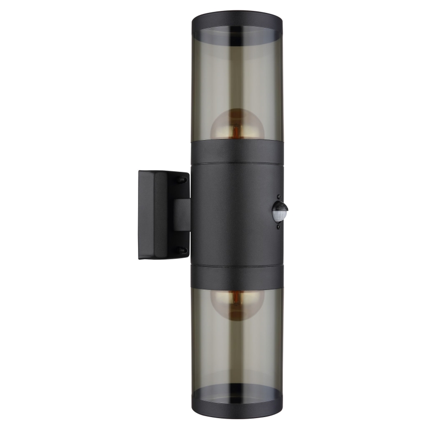 Globo iluminação de parede com sensor 2xE27/40W/230V IP44