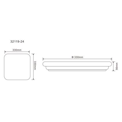 Globo - Iluminação de teto exterior LED LED/24W/230V IP54