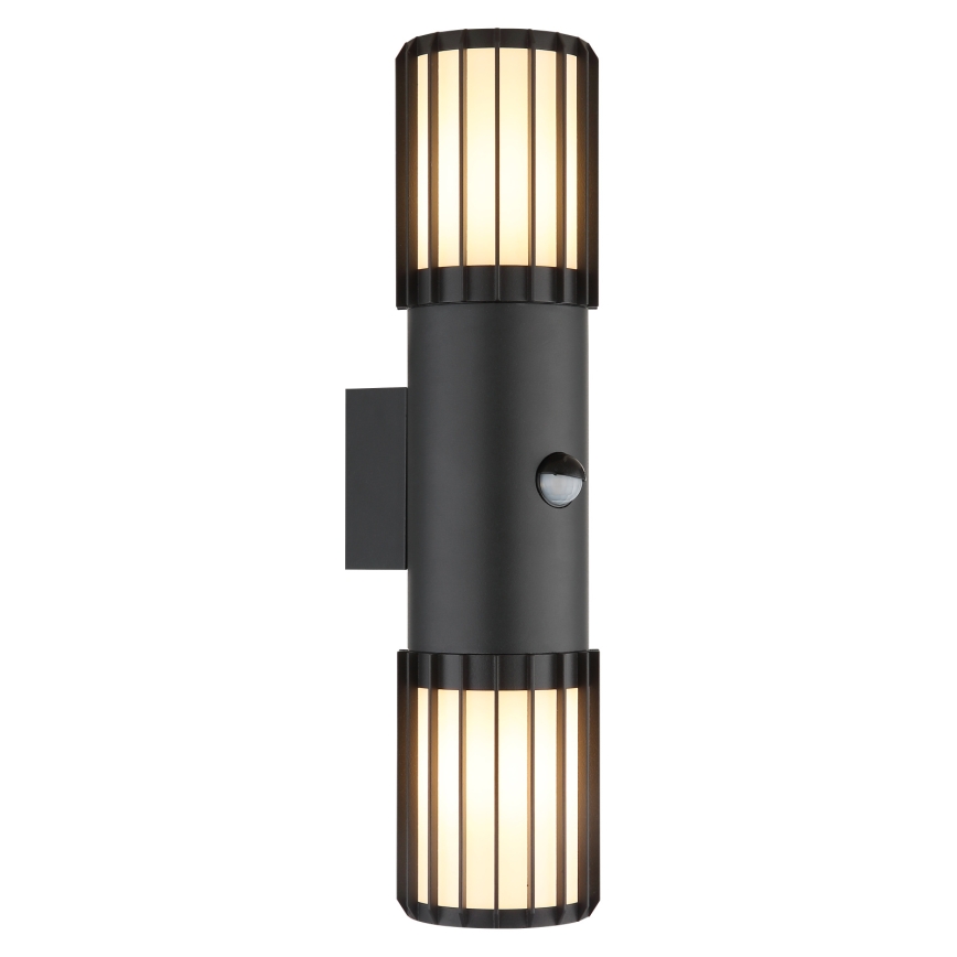 Globo - Arandela exterior com sensor 2xE27/15W/230V IP54