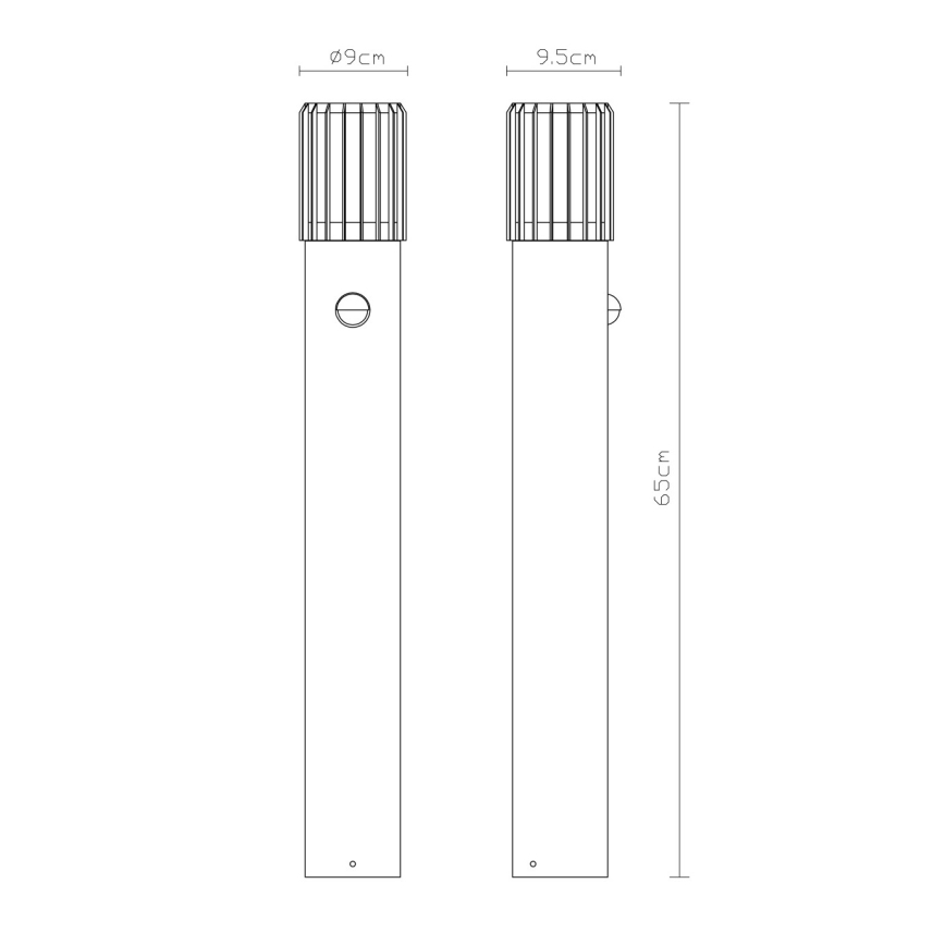 Globo - Candeeiro exterior com sensor 1xE27/15W/230V IP54 65 cm