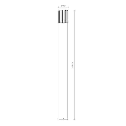 Globo - Candeeiro de exterior 1xE27/15W/230V IP54 100 cm
