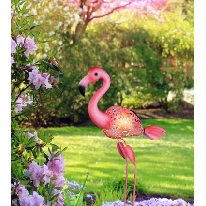 Globo - Luminária solar LED 3V IP44 300 mAh flamingo