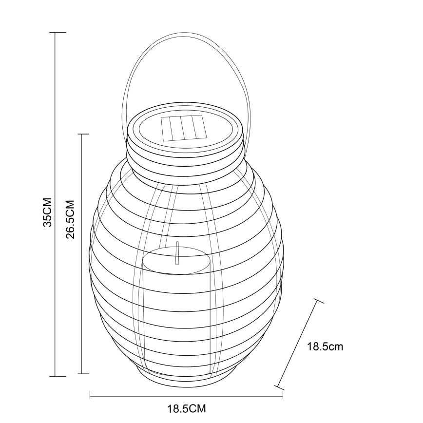 Globo - Iluminação solar LED LED/0,06W/3,2V IP44 200 mAh vime
