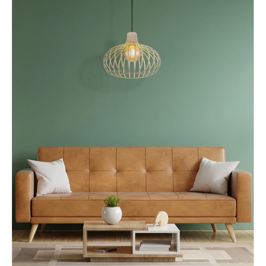 Globo - Pendente com cabo 1xE27/40W/230V bege