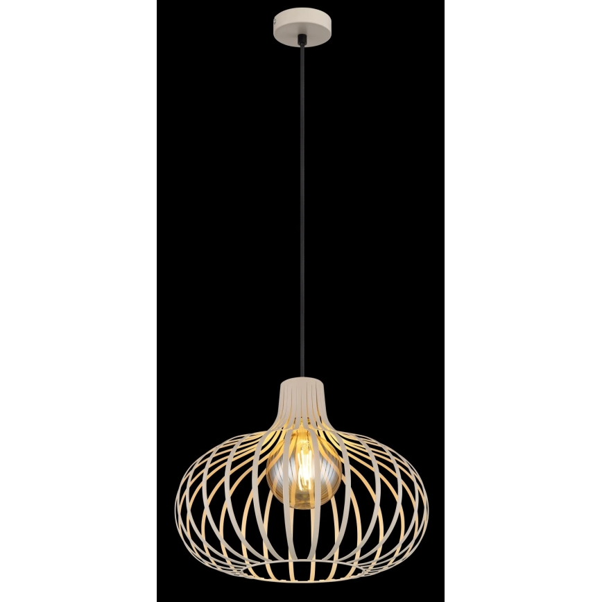 Globo - Pendente com cabo 1xE27/40W/230V bege