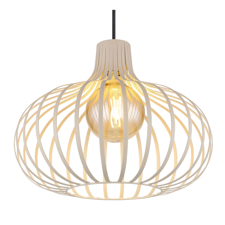 Globo - Pendente com cabo 1xE27/40W/230V bege