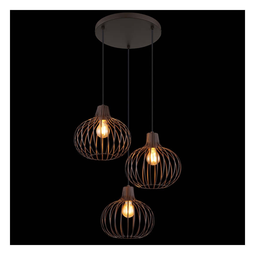 Globo - Lustre suspenso com cabo 3xE27/40W/230V