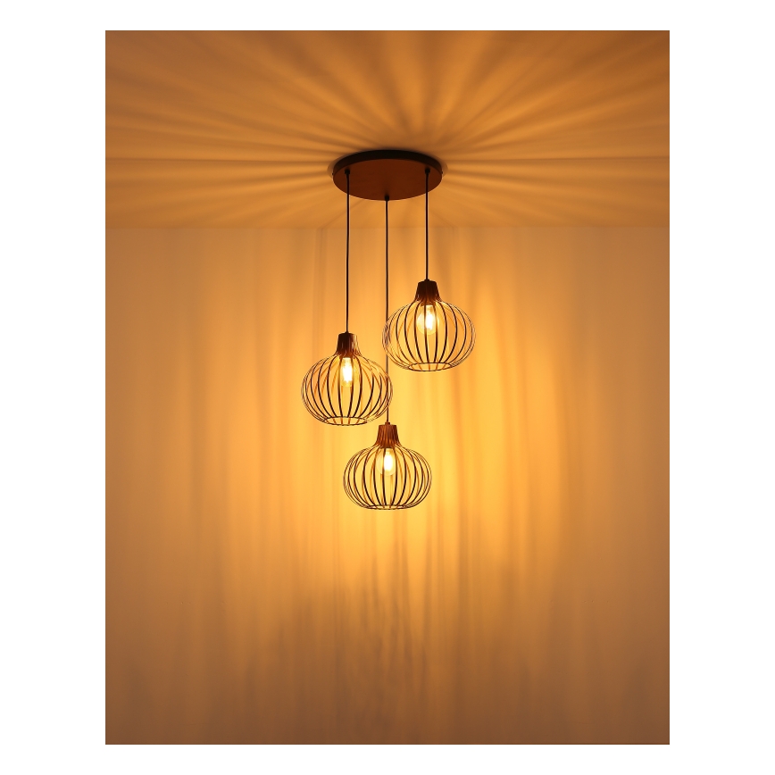 Globo - Lustre suspenso com cabo 3xE27/40W/230V