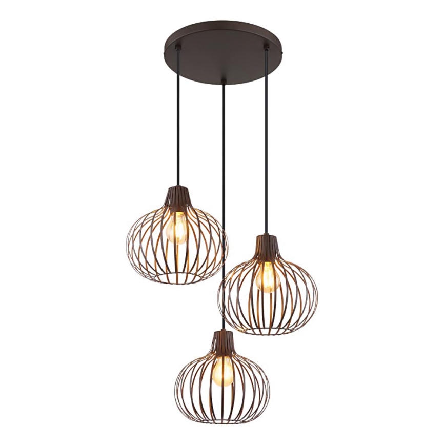 Globo - Lustre suspenso com cabo 3xE27/40W/230V