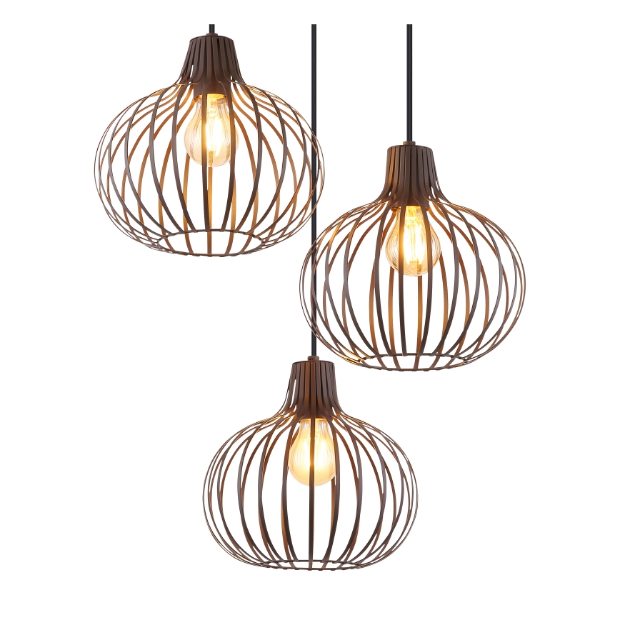 Globo - Lustre suspenso com cabo 3xE27/40W/230V