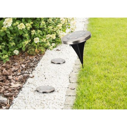 Globo - CONJUNTO 4x Luminária Solar LED LED/0,1W/3V IP44 300 mAh