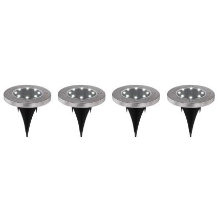 Globo - CONJUNTO 4x Luminária Solar LED LED/0,1W/3V IP44 300 mAh