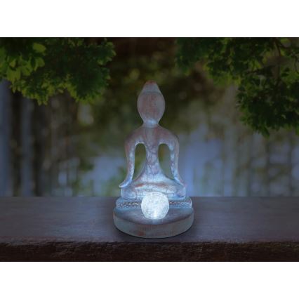 Globo - Candeeiro solar LED/3V IP44 200 mAh Estátua de Buda