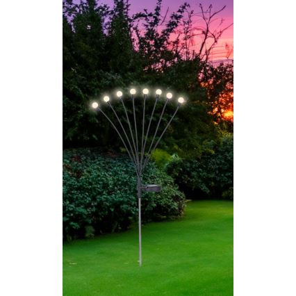 Globo - Iluminação solar LED 8xLED/0,06W/3,2V 3000K IP44 300 mAh