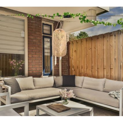 Globo - Luminária Solar LED LED/0,06W/3V bambu IP44 600 mAh