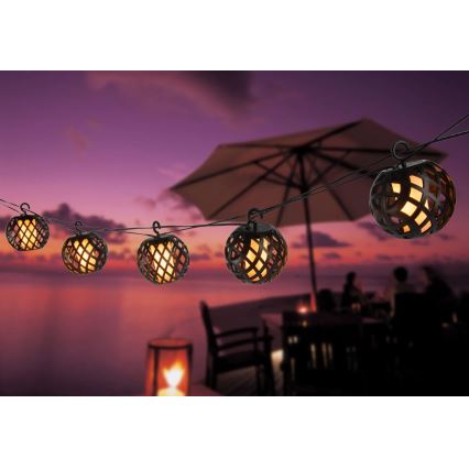 Globo - Fio decorativo solar LED 98xLED/0,1W/3V 410 cm IP44 600 mAh