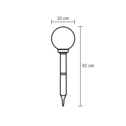 Globo - Iluminação LED Exterior LED/0,06W/3,2V IP44 600 mAh