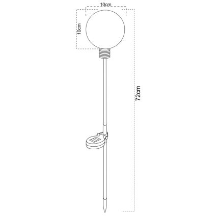 Globo - Candeeiro solar LED/3,2V IP44 600 mAh