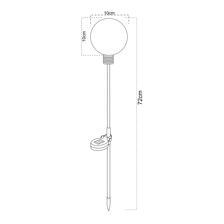 Globo - Candeeiro solar LED/3,2V IP44 600 mAh