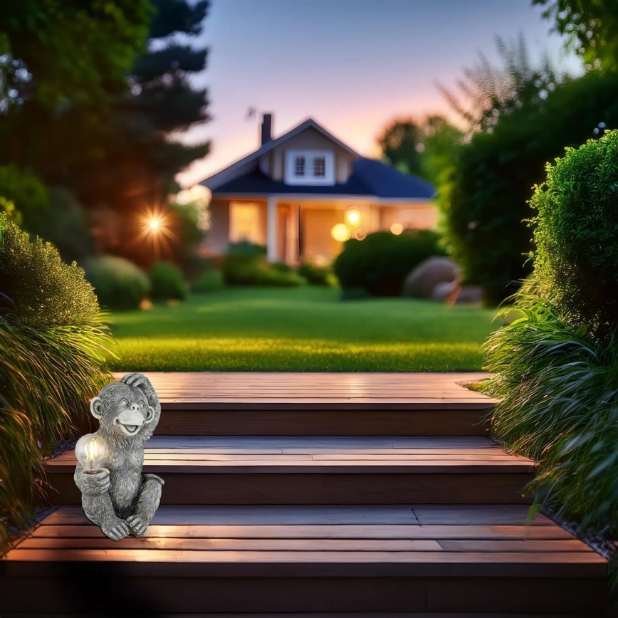 Globo - Decoração solar LED/0,02W/3V IP44 macaco