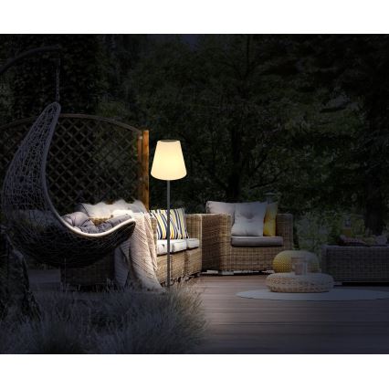 Globo - Lâmpada de chão solar LED RGB com toque LED/0,1W/3V IP44 2000 mAh + controlo remoto