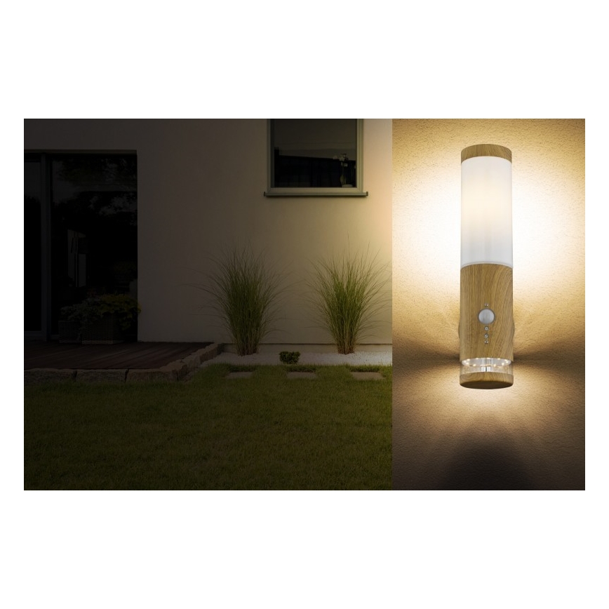 Globo - Iluminação de parede exterior com sensor 1xE27/15W/230V IP44