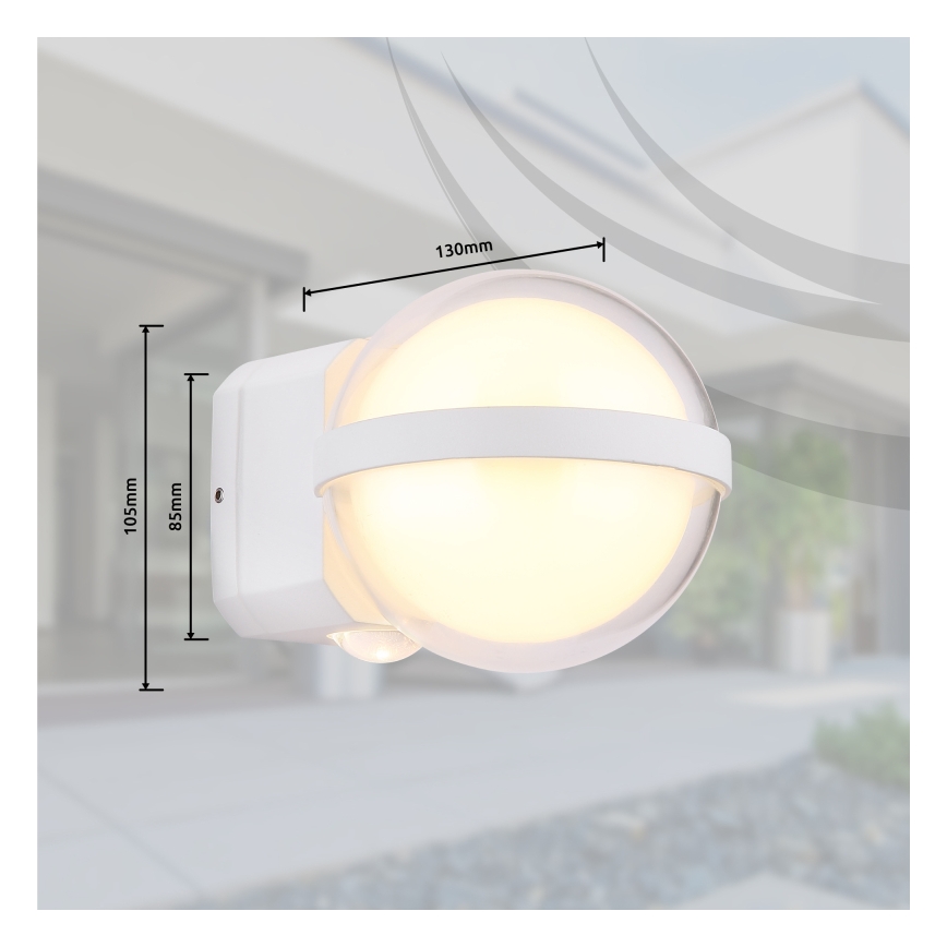 Globo - Iluminação de parede exterior LED LED/12W/230V IP54 branco