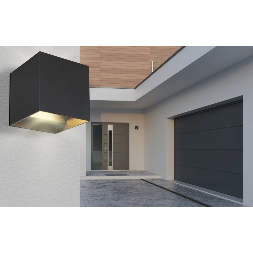 Globo - Iluminação de parede exterior LED 2xLED/3W/230V IP44 preto