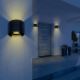 Globo - Iluminação de parede exterior LED 2xLED/3W/230V IP44 preto