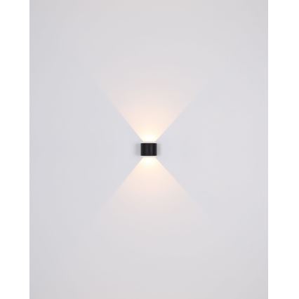 Globo - Iluminação de parede exterior LED 2xLED/3W/230V IP44 preto