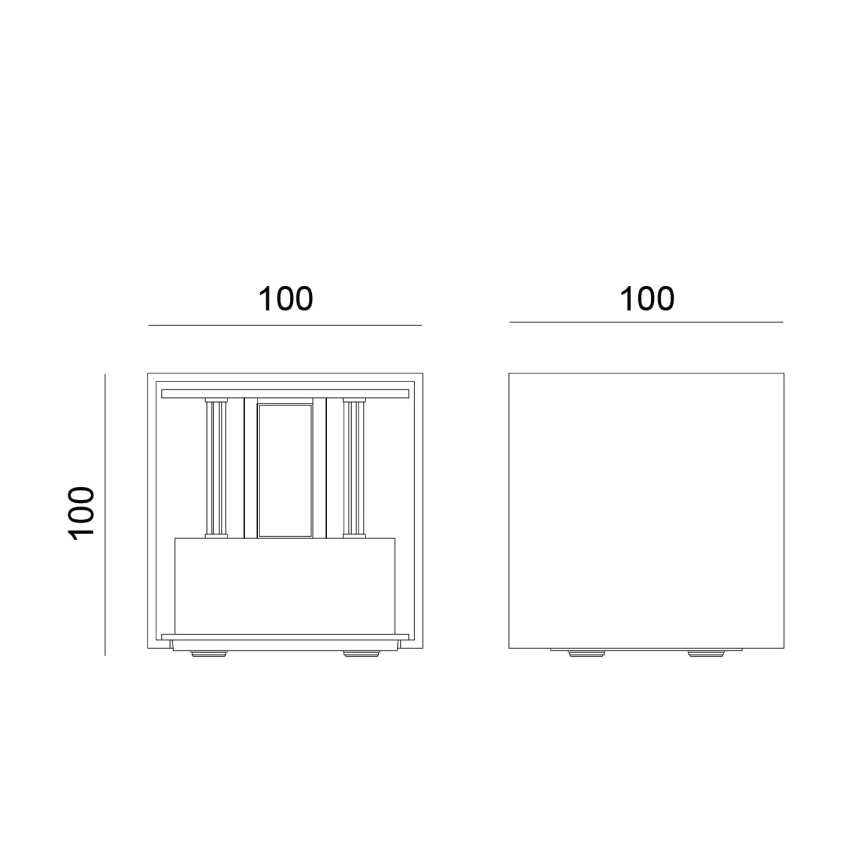 Globo - Aplique de parede LED para exterior 2xLED/3W/230V IP54