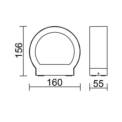 Globo - Aplique de parede exterior LED/6W/230V IP54