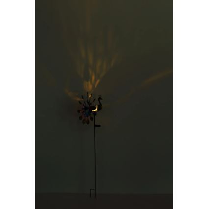 Globo - Decoração solar LED LED/0,06W/3V IP44 300 mAh pavão