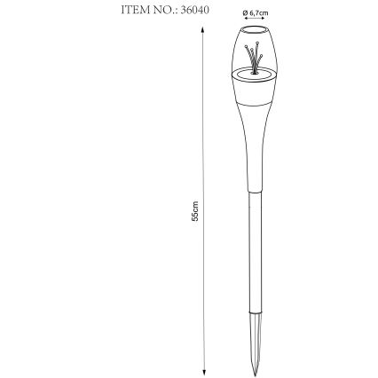 Globo - Luminária Solar LED RGB 2xLED/0,06W/3V IP44 400 mAh