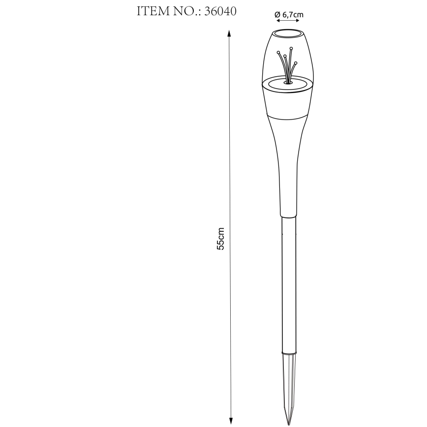 Globo - Luminária Solar LED RGB 2xLED/0,06W/3V IP44 400 mAh