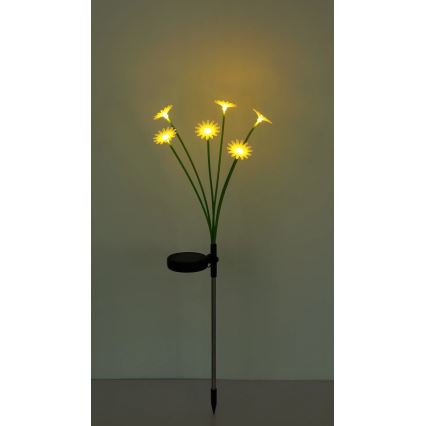 Globo - Candeeiro solar LED 6xLED/3V IP44 600 mAh em forma de flor