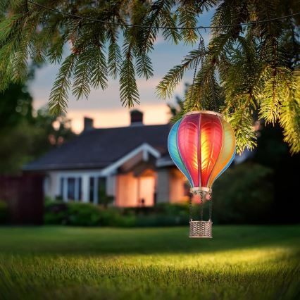 Globo - Decoração solar suspensa 20xLED/0,5W/3V IP44 Balão voador