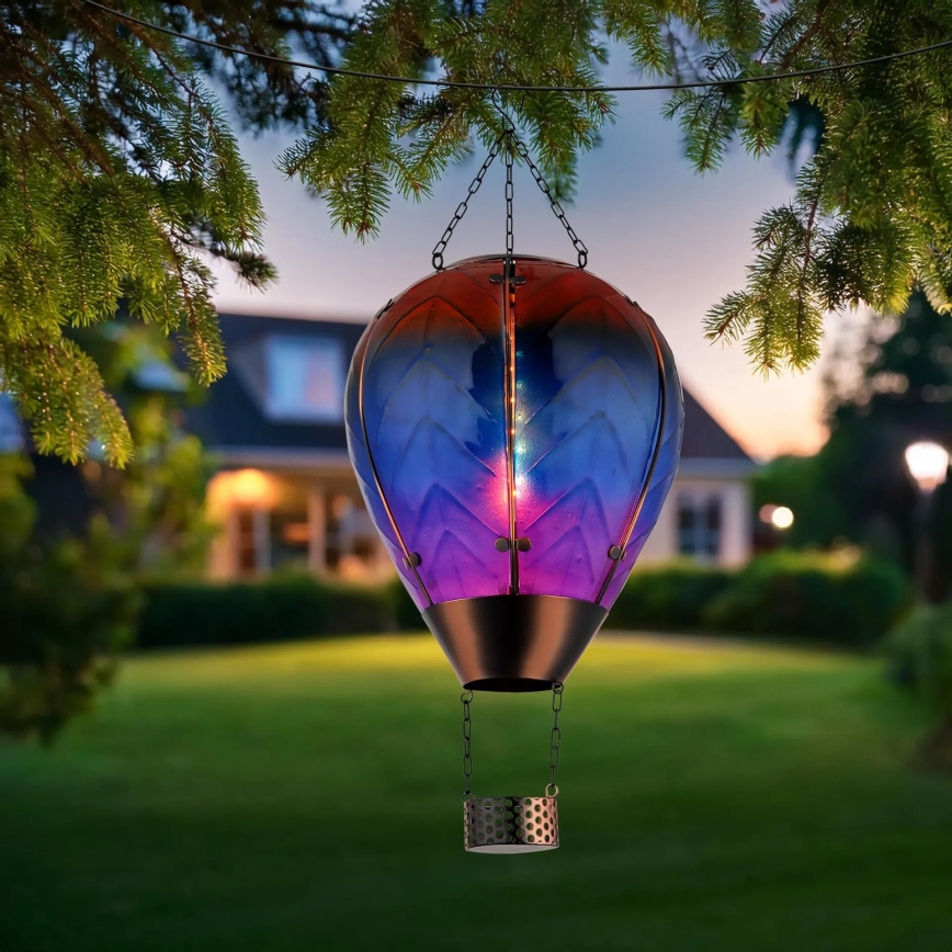 Globo - Decoração solar LED suspensa 24xLED/0,2W/3V IP44 Balão voador