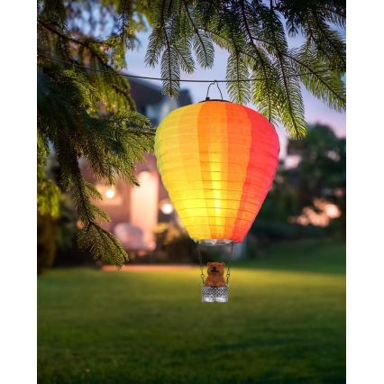 Globo - Decoração solar LED suspensa 24xLED/0,06W/3V IP44 Balão voador